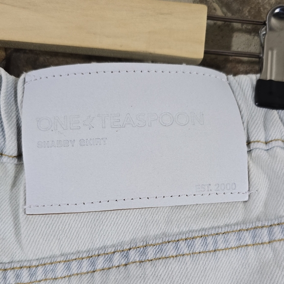 NWT One Teaspoon Shabby Bel Air Blue Maxi Denim Jean Skirt - Picture 10 of 15